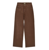 High Waist Straight Loose Brown Denim Trousers Draping Chocolate Street Sneakers Pants